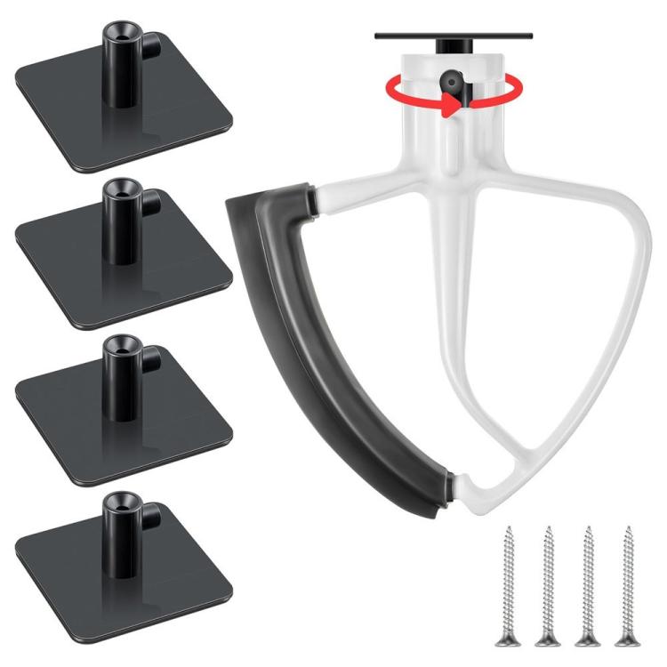 Universal Stand Mixer Attachments Holders Storage Hook Accessory Organizer, 4pcs, 4pcs White