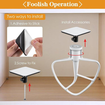 Universal Stand Mixer Attachments Holders Storage Hook Accessory Organizer, 4pcs, 4pcs White