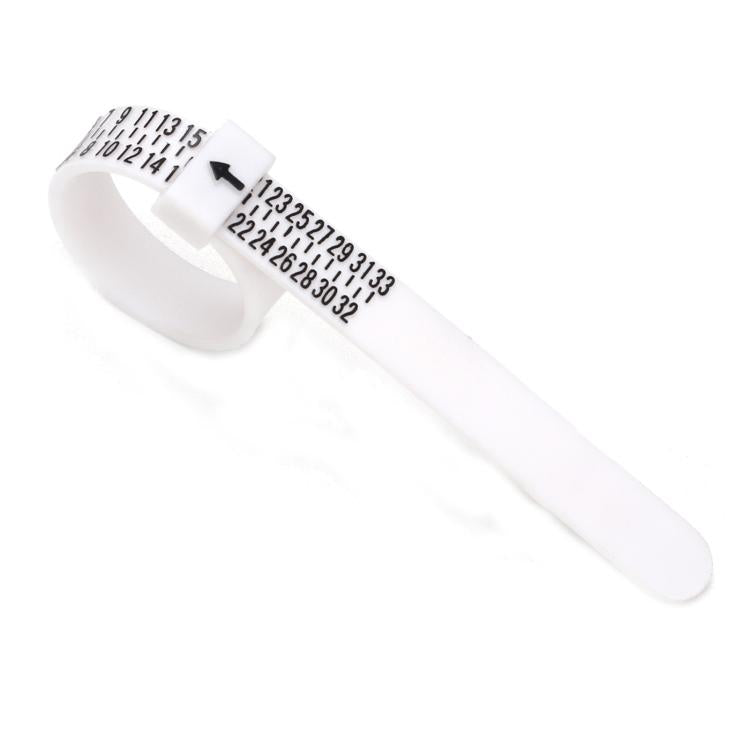 10pcs Portable Ring Measuring Belt Finger Circumference Soft Ruler