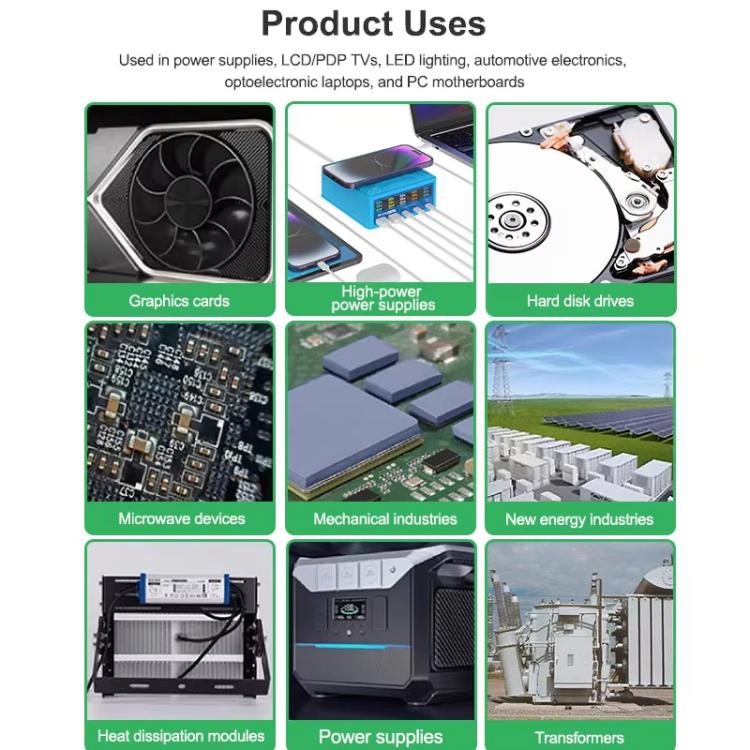 100pcs /Box Soft Compressible Insulating Thermal Silicone Sheet For Various Electronic Devices Components, RL-098