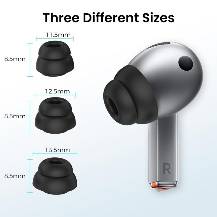 For Samsung Galaxy Buds3 Pro AhaStyle DD09 3pairs S+M+L Silicone Earbuds Earphone Protective Case With Dust Filter