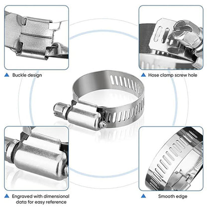 40pcs /Set Stainless Steel American-Style Heavy-Duty Clamp Kit, 40pcs /Set
