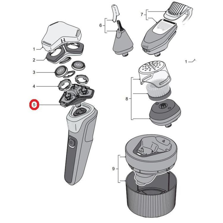 SH71 Shaver Head Bracket Frame for Philips S5531 S7732 S7735 S9932 S9935  S5799 S5587, Shaver Head Bracket