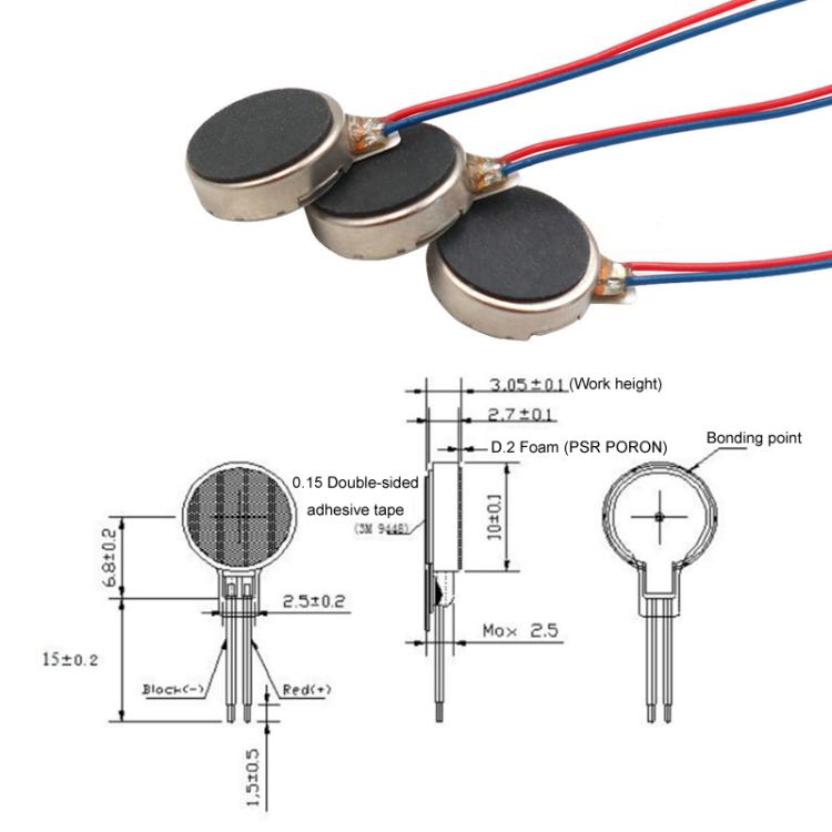 5pcs DC Flat Button Motor Toy Beauty Instrument Vibration Motor
