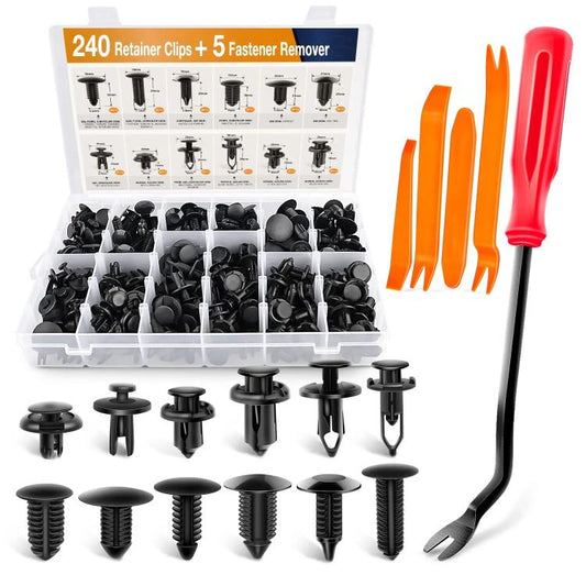 240pcs/Set Boxed Automotive Buckle Mixed Parts Tool, 240pcs/Set