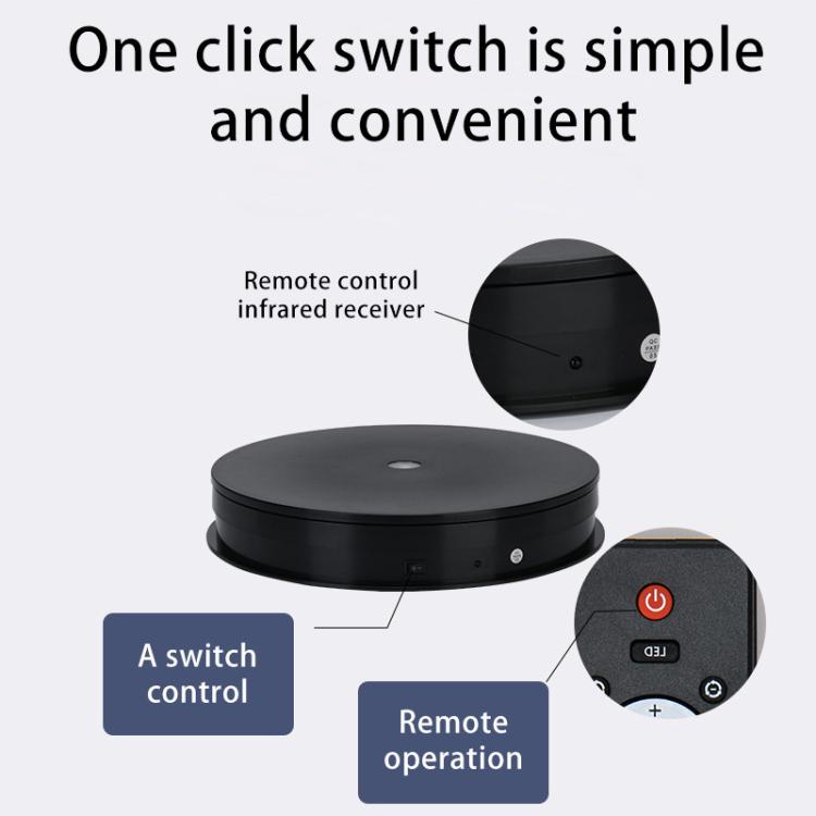 Remote Controll Light Rotating Tray Still Life Display Adjustable Speed Brightness Jewelry Stand, 20cm White Base White Light Direct Plug, 20cm Black Base White Light Direct Plug, 20cm White Base Colorful Light Direct Plug������������������������������...