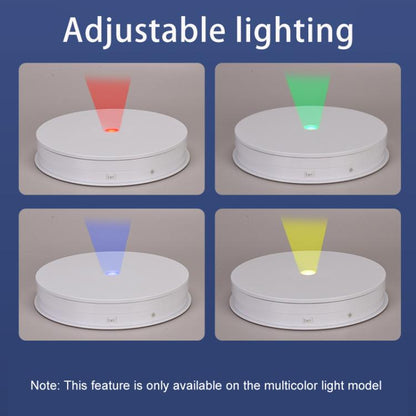 Remote Controll Light Rotating Tray Still Life Display Adjustable Speed Brightness Jewelry Stand, 20cm White Base White Light Direct Plug, 20cm Black Base White Light Direct Plug, 20cm White Base Colorful Light Direct Plug������������������������������...