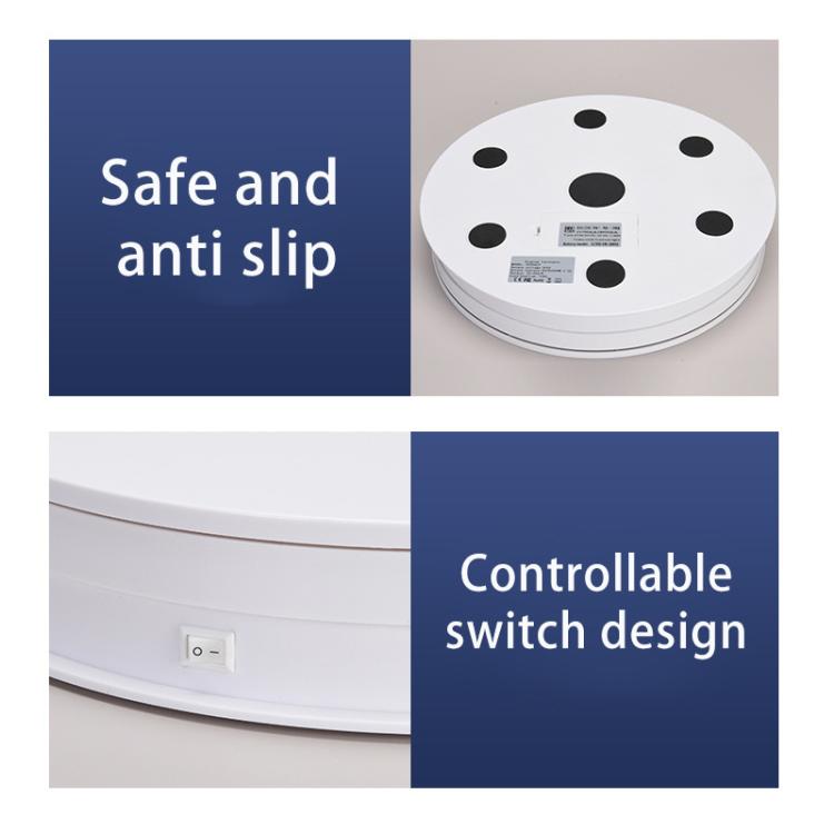 Remote Controll Light Rotating Tray Still Life Display Adjustable Speed Brightness Jewelry Stand, 20cm White Base White Light Direct Plug, 20cm Black Base White Light Direct Plug, 20cm White Base Colorful Light Direct Plug������������������������������...