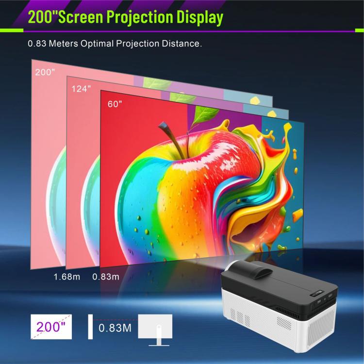 8K Home Theater Portable Android Projector With Smart Decoder