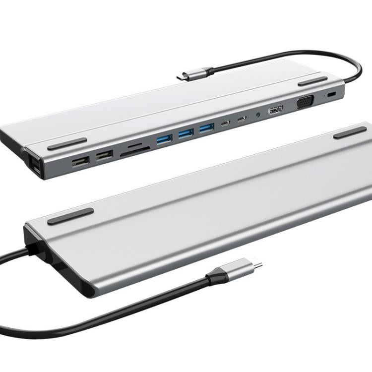 14 In 1  Type-C Docking Station USB HUB Multi Port Hub Laptop Converter