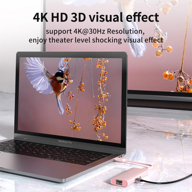 Metal Type-C Docking Station USB HUB Computer Multi Functional Expansion Dock