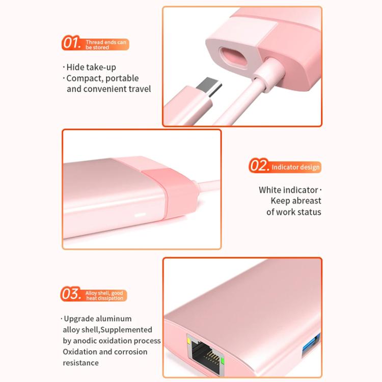 Metal Type-C Docking Station USB HUB Computer Multi Functional Expansion Dock