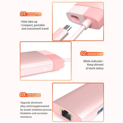 Metal Type-C Docking Station USB HUB Computer Multi Functional Expansion Dock