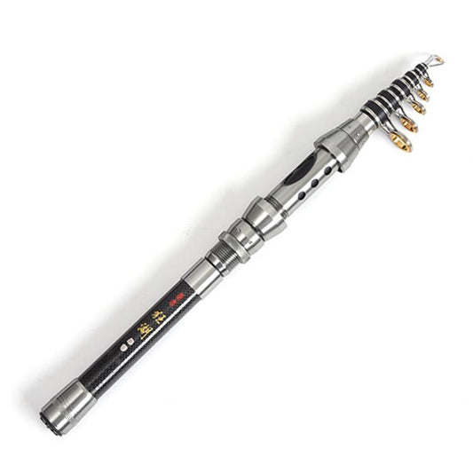 TOPLINE TACKLE Caña de pescar ultracorta de carbono con mango retráctil y telescópica, 1.5 m, 1.8 m, 2.1 m, 2.4 m