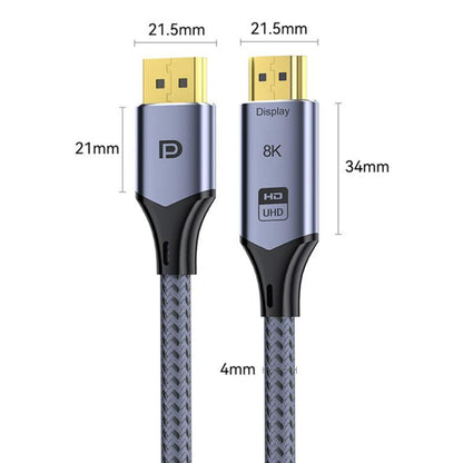 DP To HDMI 8K 60HZ HD Conversion Cable TV Computer Connection Conversion Monitor Projection Cable