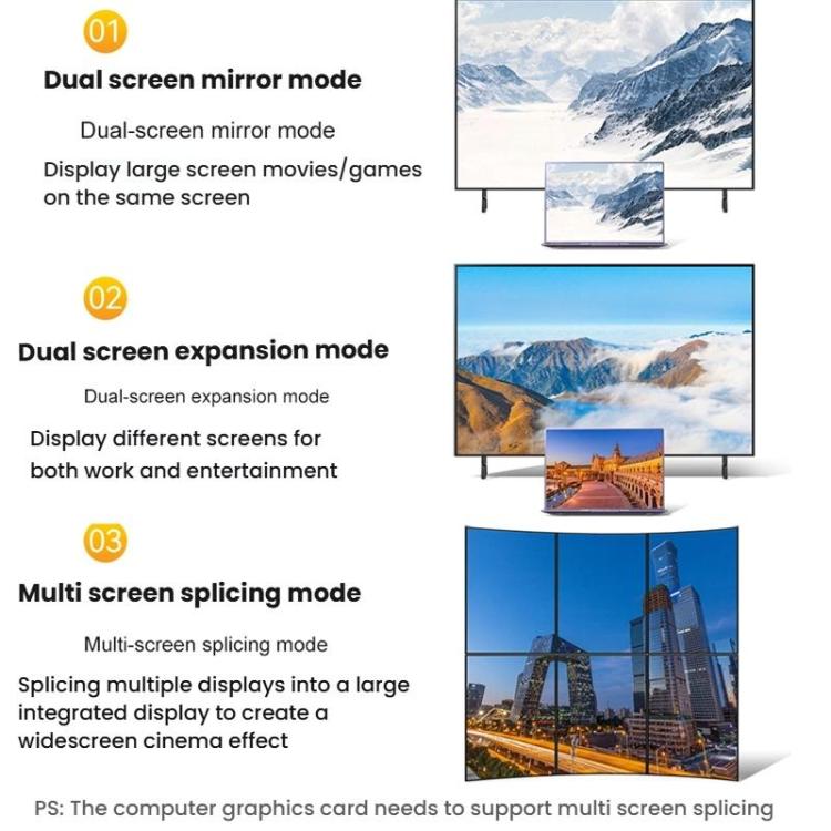 DP To HDMI 8K 60HZ HD Conversion Cable TV Computer Connection Conversion Monitor Projection Cable