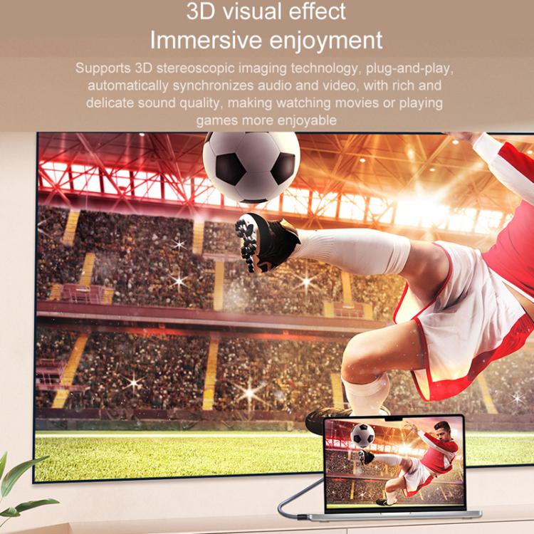 DP To HDMI 8K 60HZ HD Conversion Cable TV Computer Connection Conversion Monitor Projection Cable