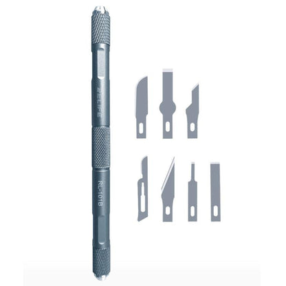 RELIFE RL-101B 8 In 1 Motherboard Repair Blade Set Carving Glue Removal Knife Screen Protector Cutting Knife, RL-101B