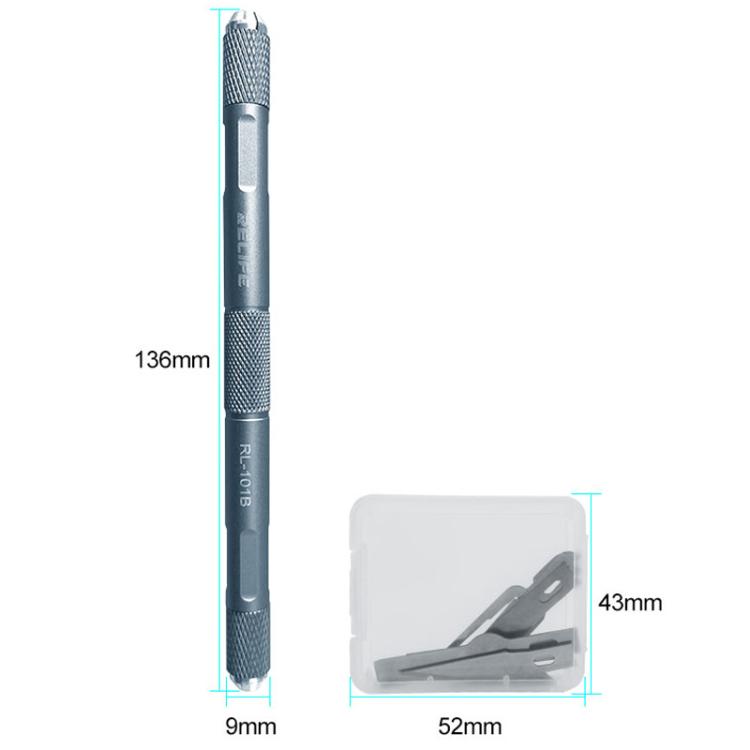 RELIFE RL-101B 8 In 1 Motherboard Repair Blade Set Carving Glue Removal Knife Screen Protector Cutting Knife, RL-101B