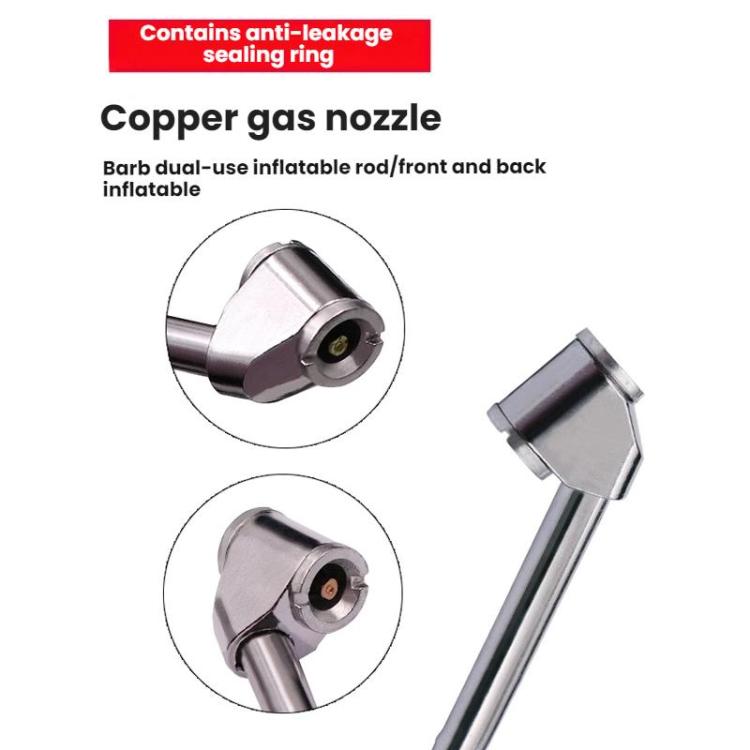Tige de gonflage rapide prolongée avec manomètre pour pneus de camion