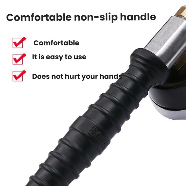 Tige de gonflage rapide prolongée avec manomètre pour pneus de camion