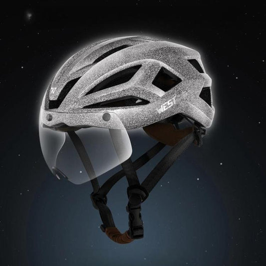 Casque de vélo WEST BIKING réfléchissant pour la conduite de nuit avec visière magnétique, léger et respirant, unisexe.