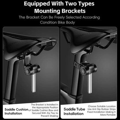 WEST BIKING Smart Sensor Bike Tail Light, 180-degree Wide Angle, IPX4 Waterproof, Dynamic LED Effects with Battery Display, Red Light, RGB Light