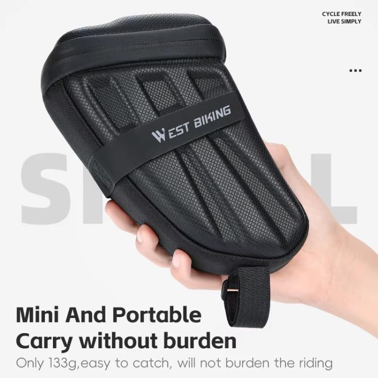 WEST BIKING Hard Shell Bike Saddle Bag Cycling Seat Pack with Reflective Strips & Tail Light Mount, YP0707395