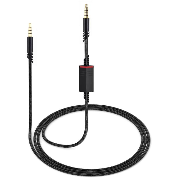 For Logitech Astro A10 / A40 / A30 2m Gaming Headset Cable Braided Audio Cable, Black Button, Black White Button, Gray Black Button, Black Tuning, Blue Tuning, Gray Tuning, Red Black Square, Black Square