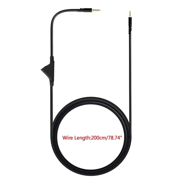 For Logitech Astro A10 / A40 / A30 2m Gaming Headset Cable Braided Audio Cable, Black Button, Black White Button, Gray Black Button, Black Tuning, Blue Tuning, Gray Tuning, Red Black Square, Black Square