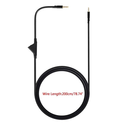 For Logitech Astro A10 / A40 / A30 2m Gaming Headset Cable Braided Audio Cable, Black Button, Black White Button, Gray Black Button, Black Tuning, Blue Tuning, Gray Tuning, Red Black Square, Black Square
