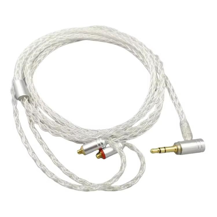 1.2m 8 Core Single Crystal Copper Silver Plated MMCX Headphone Upgrade Cable, For Shure SE215 / SE535 / SE846 / UE900, Black 2.5mm Balance, Black 4.4mm Balance, Transparent 2.5mm Balance, Transparent 3.5mm Stereo, Transparent 4.4mm Balance