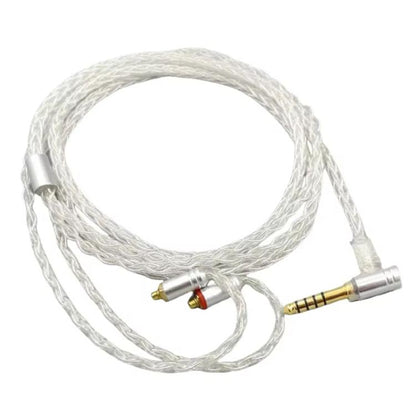1.2m 8 Core Single Crystal Copper Silver Plated MMCX Headphone Upgrade Cable, For Shure SE215 / SE535 / SE846 / UE900, Black 2.5mm Balance, Black 4.4mm Balance, Transparent 2.5mm Balance, Transparent 3.5mm Stereo, Transparent 4.4mm Balance