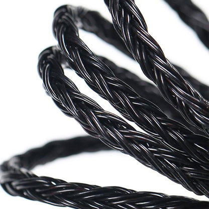 1.2m 8 Core Single Crystal Copper Silver Plated MMCX Headphone Upgrade Cable, For Shure SE215 / SE535 / SE846 / UE900, Black 2.5mm Balance, Black 4.4mm Balance, Transparent 2.5mm Balance, Transparent 3.5mm Stereo, Transparent 4.4mm Balance