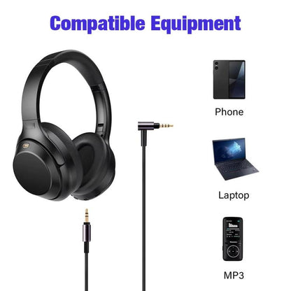 Câble audio pour casque 3,5 mm, pour Sony WH-1000XM3 / WH-1000XM2 / WH-1000XM4 / WH-H900N / WH-H800, 1,5 m avec commande filaire, 1,5 m direct