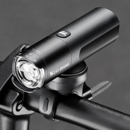 WEST BIKING Bicycle High-Brightness Rechargeable Headlight With Power Reminder Rotatable Function, 400 Lumens, 600 Lumens, 800 Lumens