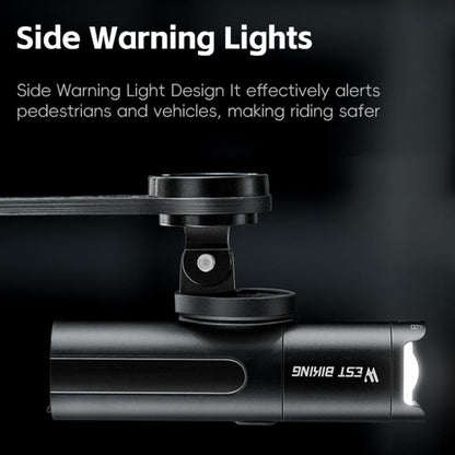 WEST BIKING Bicycle High-Brightness Rechargeable Headlight With Power Reminder Rotatable Function, 400 Lumens, 600 Lumens, 800 Lumens
