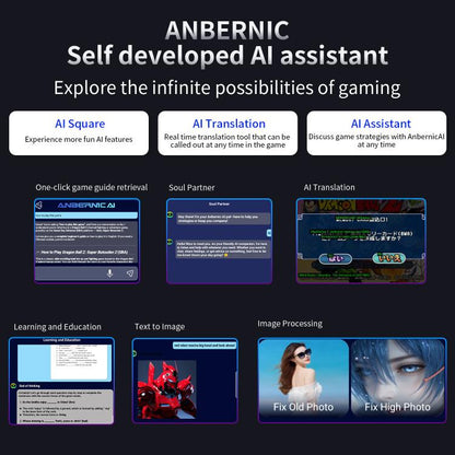 ANBERNIC RG 477M  Android 14 Handheld Game Console With Aluminum Alloy Body, 4.7-Inch LTPS In-Cell Touch Screen, 3D Hall Joystick & Self-Developed AI Assistant