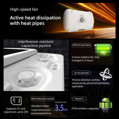 ANBERNIC RG Slide Video Game Console 4.7-Inch LTPS In-Cell Screen Android 13 OS For Retro/Cloud Gaming & Streaming, 8+128G, 8+256G