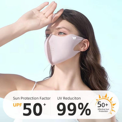 WEST BIKING UPF50+ 3D Seamless Ice-Silk Breathable Eye-Corner Ventilated Face Mask UV Protection Mask, One Size