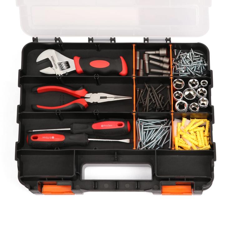 Plastic Multi-Function Portable Parts And Tools Flip-Top Storage Box, G-322
