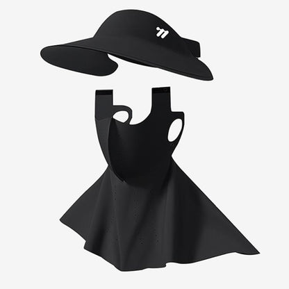 WEST BIKING 3 In 1 UV-Protective Cooling Mesh Breathable Detachable Sun Hat Face Mask Neck Scarf, One Size