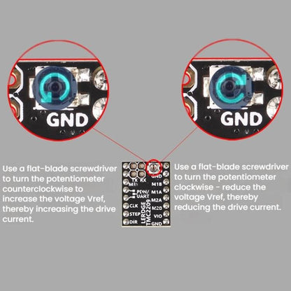 TMC2209 Driver High-Current High-Microstepping Replacement For 2208, A4988, LV8729 3D Printer Accessory