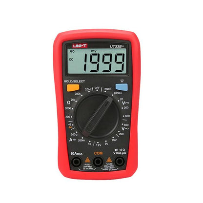 Palm Size Multimeter With Backlit LCD Display, 600V 10A AC/DC Voltage Tester