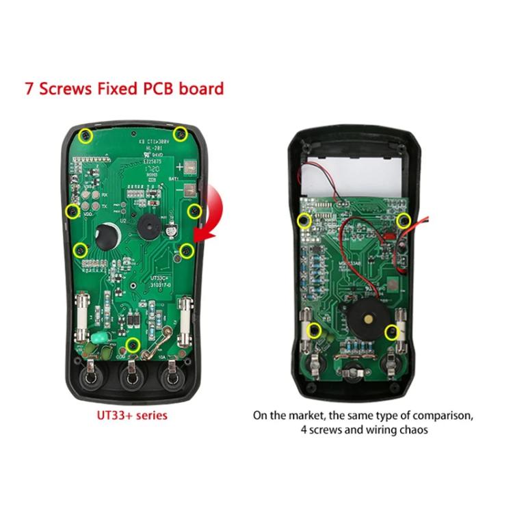 Palm Size Multimeter With Backlit LCD Display, 600V 10A AC/DC Voltage Tester