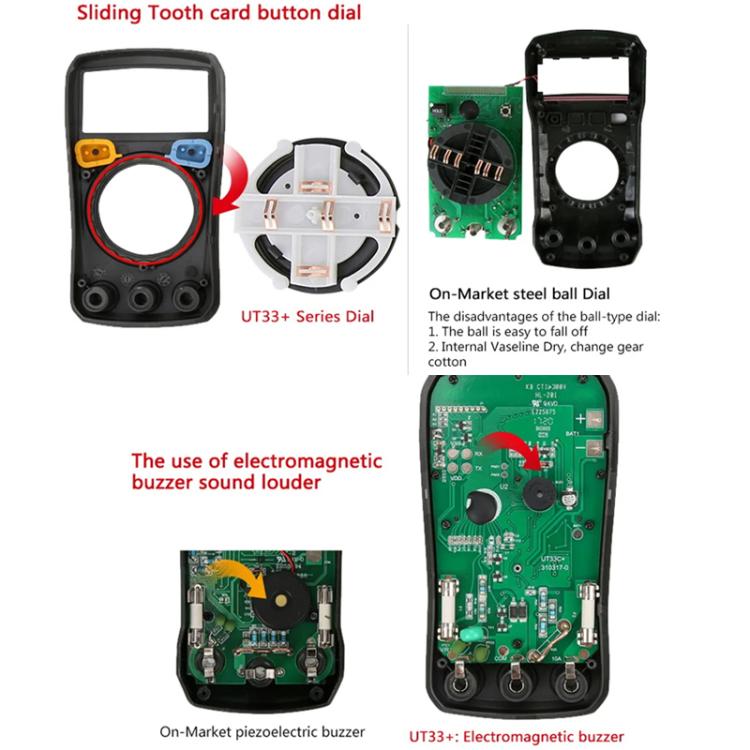 Palm Size Multimeter With Backlit LCD Display, 600V 10A AC/DC Voltage Tester