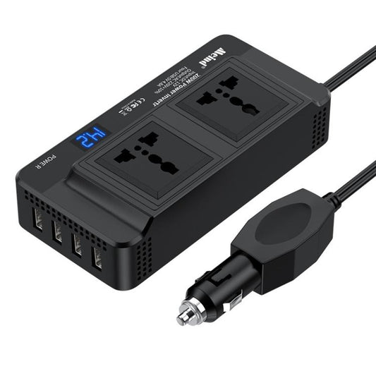 Inversor de coche Meind de 200 W a 220 V, carga rápida, doble toma, universal de 12 V y 24 V