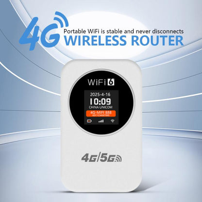 4G/5G Portable WiFi Hotspot 300Mbps Mobile Router With Time Display, 3000mAh Built-In Battery