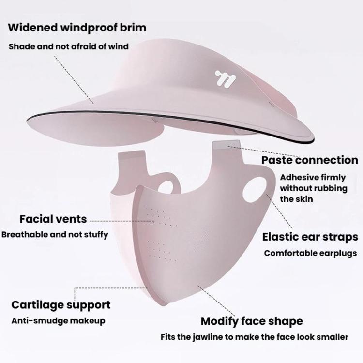 WEST BIKING 2 In 1 Outdoor Sports Sun Protection Mask UV-Blocking Sun Hat Cycling Breathable Face Cover, One Size
