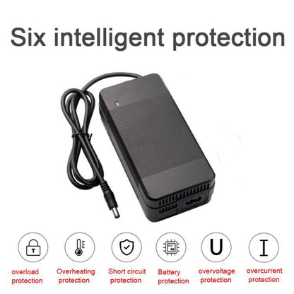 42V 4A DC Interface Electric Scooter Charger Fan Type 36V Lithium Battery Charger, US Plug, EU Plug, UK Plug, AU Plug